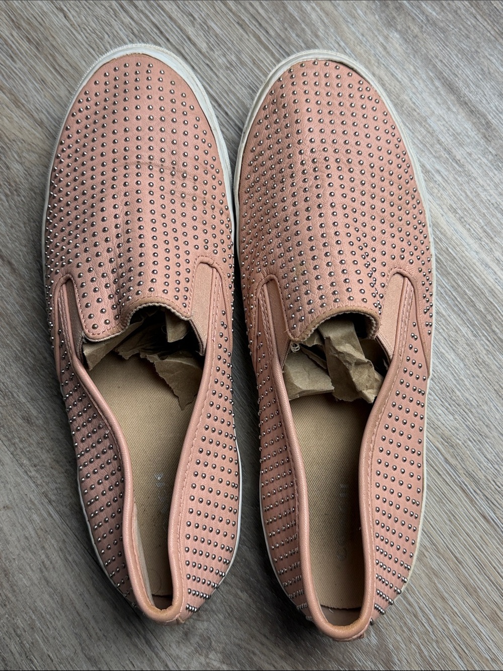 Coach Maggie Studded Slip On Sneakers Blush Pink Leather Shoes Women’s 10B - Picture 3 of 12